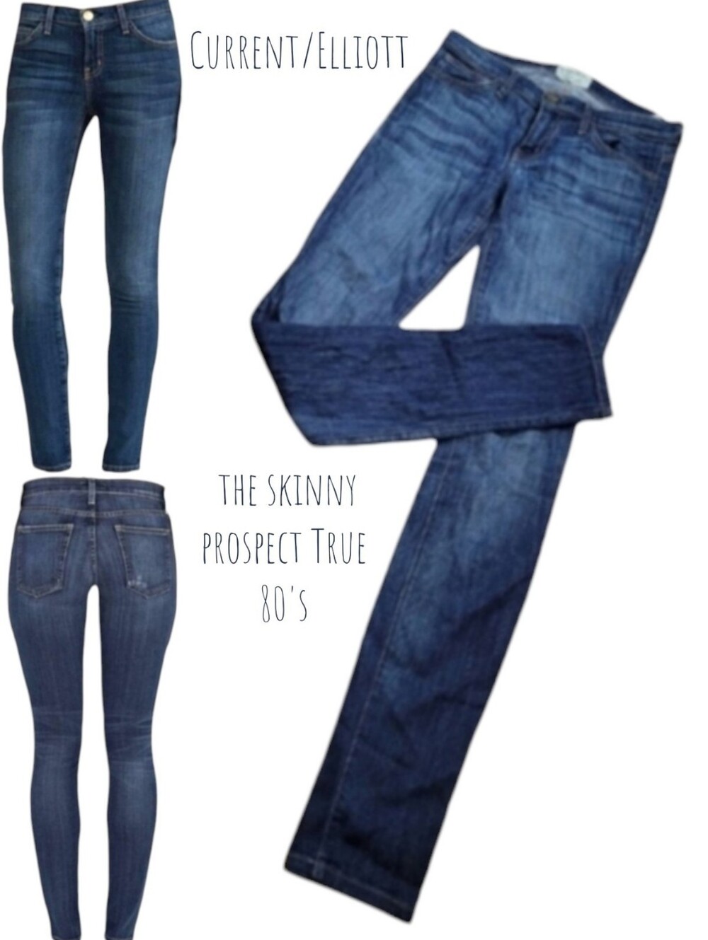 Current/Elliott Women's the skinny prospect True 80's skinny Jeans ankle crop 26